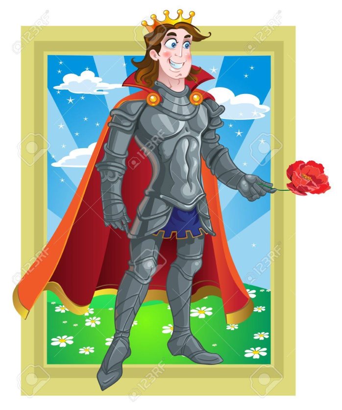 Prince Charming In Armour Give Flover On Fairytale Landscape Royalty Free  Cliparts, Vectors, And Stock Illustration. Image 23149661.